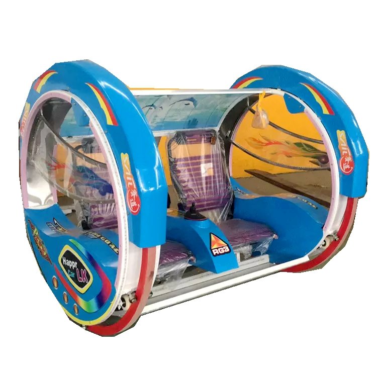 360 Degree Rotating Electric Happy Swing Car Indoor Metal Rocking Bus Ride Children's Amusement Bar Le Bar Rides Rotating
